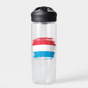 Luxembourg flag water bottle