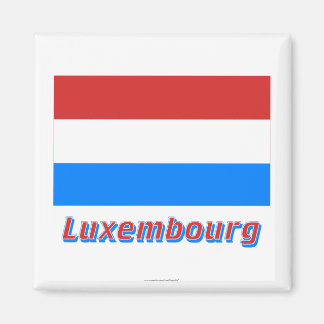 Luxembourg Flag with Name Magnet
