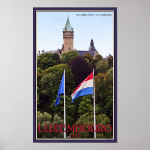 Luxembourg Flags Poster