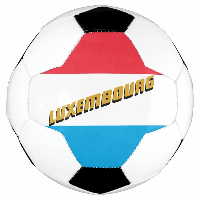 Luxembourg Football & Luxembourg Flag / Sports Soccer Ball (Front)