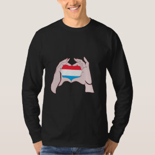 Luxembourg Handsign Heart Luxembourgish Roots Letz T-Shirt