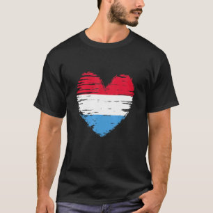 Luxembourg Heart Luxembourg Flag Luxembourg Pride T-Shirt