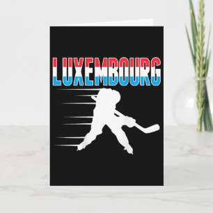 Luxembourg Ice Hockey Fans Jersey Luxembourgish Ho Card