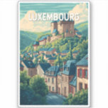Luxembourg Illustration Travel Art Vintage<br><div class="desc">Luxembourg retro vector travel design. Luxembourg,  the heart of Europe,  is a small yet stunning country known for its medieval fortresses,  scenic valleys,  and cosmopolitan capital.</div>