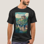 Luxembourg Illustration Travel Art Vintage T-Shirt<br><div class="desc">Luxembourg retro vector travel design. Luxembourg,  the heart of Europe,  is a small yet stunning country known for its medieval fortresses,  scenic valleys,  and cosmopolitan capital.</div>