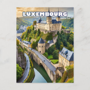 Luxembourg, jewel nestled between valleys and hill postcard