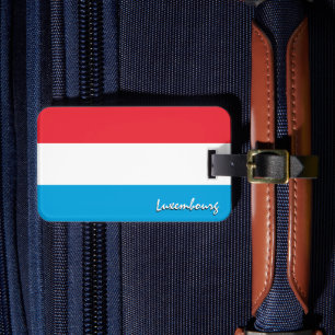 Luxembourg Luggage Tags, patriotic Flag Tag