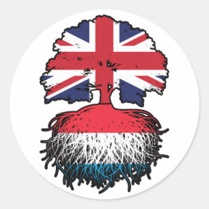 Luxembourg Luxembourgian British UK United Kingdom Classic Round Sticker