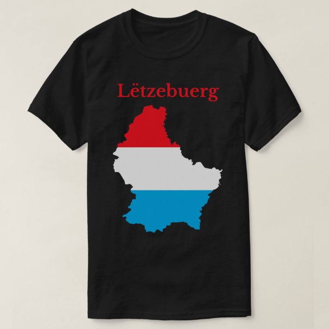Luxembourg Map Design Luxembourger T-Shirt (Design Front)