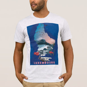 Luxembourg Map illustrated travel poster. T-Shirt