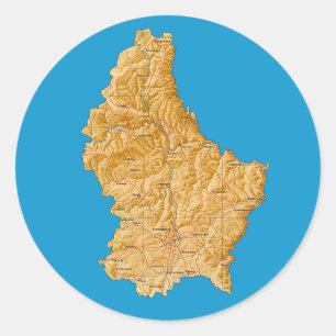 Luxembourg Map Sticker