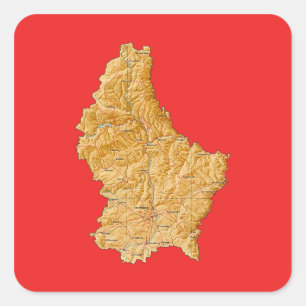 Luxembourg Map Sticker