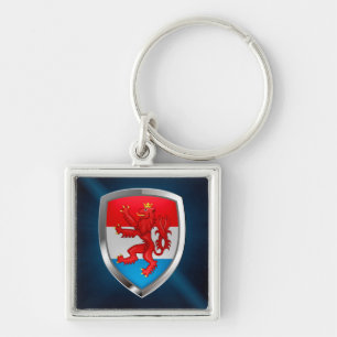 Luxembourg Metallic Emblem Key Ring