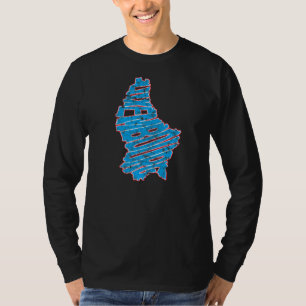 Luxembourg Outline Luxembourg Travel Luxembourger  T-Shirt