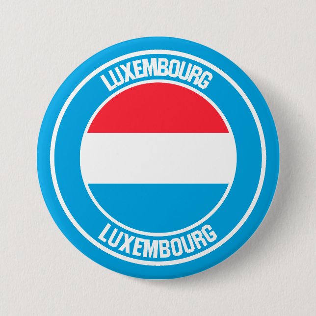 Luxembourg Round Emblem 7.5 Cm Round Badge (Front)