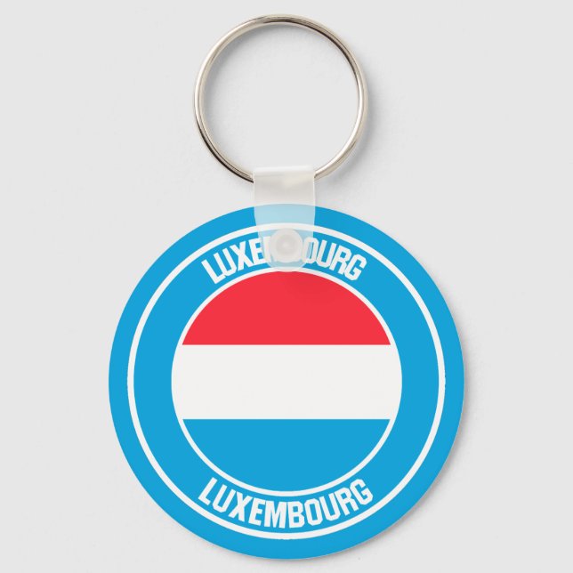 Luxembourg Round Emblem Key Ring (Front)