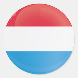 Luxembourg  Round Icon Flag  Classic Round Sticker