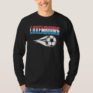 Luxembourg Soccer Fans Luxembourgish Flag Footbal T-Shirt