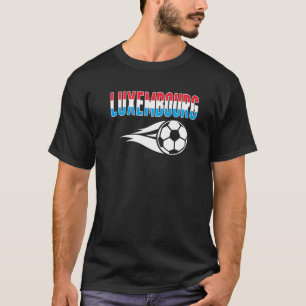 Luxembourg Soccer Fans Luxembourgish Flag Footbal T-Shirt