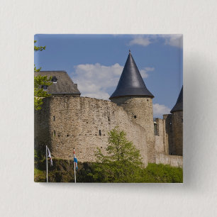 Luxembourg, Sure River Valley. Bourscheid, 15 Cm Square Badge