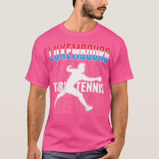 Luxembourg Table Tennis Fans - Luxembourgish Flag  T-Shirt