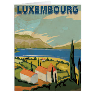 Luxembourg Vintage Travel Poster