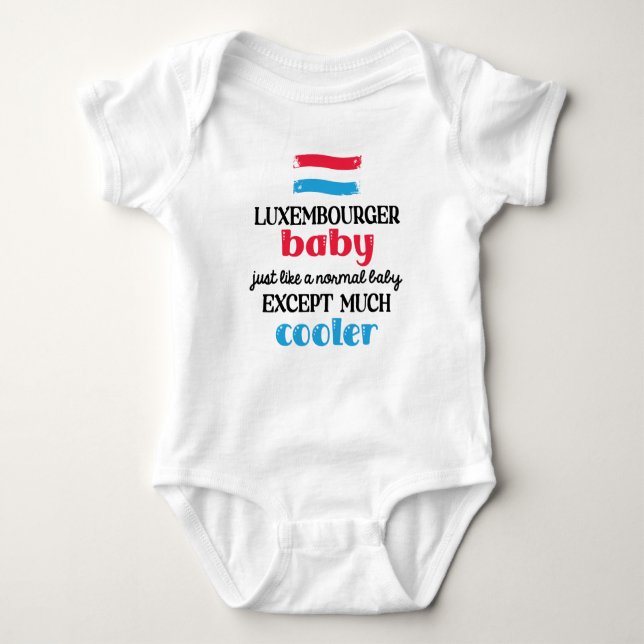 Luxembourger Baby, Much Cooler Cute Baby Bodysuit (Front)