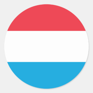 Luxembourgish Flag, Flag of Luxembourg Classic Round Sticker