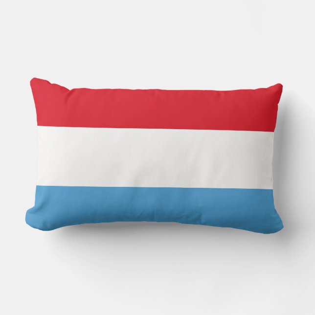Luxemburg Flag Lumbar Cushion (Front)