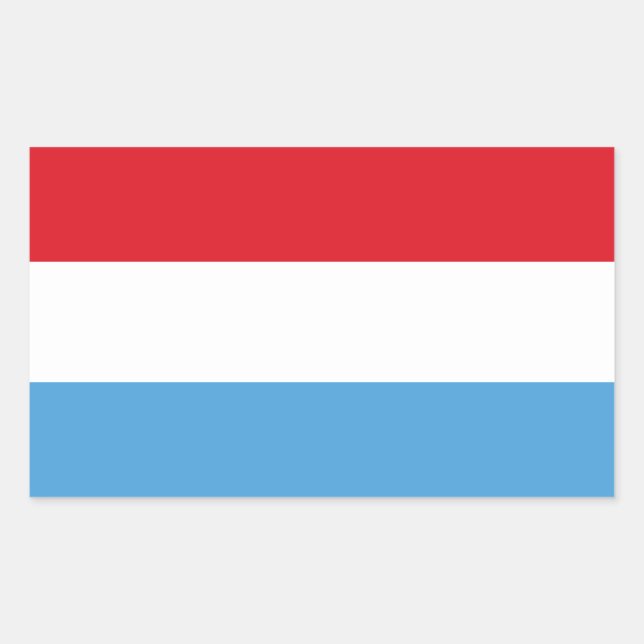 Luxemburg Flag Rectangular Sticker (Front)