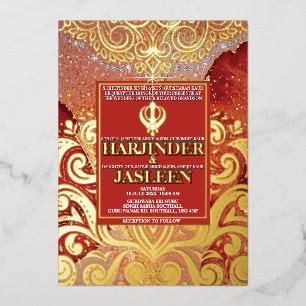 LuxGlitter Red Sikh Anand Karaj Indian Wedding