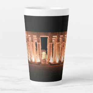 Luxor, Egypt, Luxor Temple Pillars Hall Monuments Latte Mug