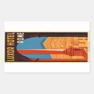 Luxor Hotel Rome Italy Rectangular Sticker