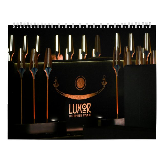 Luxor Modern Egypt Avenue Of Sphinxes Solar boat Calendar (Back)