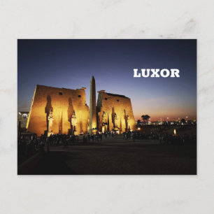 Luxor Temple Ancient Egypt Pharoah Obliks  Postcard