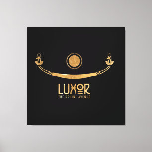 Luxor the Sphinx Avenue Khufus ship Karnak Egypt  Canvas Print