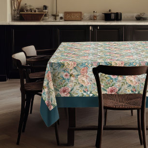 Luxurious 18th Century Inspired Delicate Florals Tablecloth