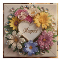 Luxurious 3D Greeting Card with Floral Design
