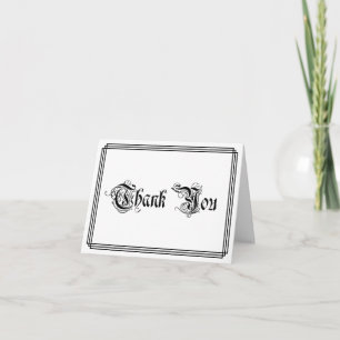 Luxurious and Opulent "Thank You" Greeting Card