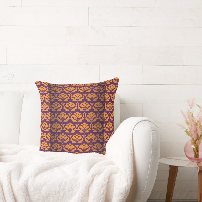 luxurious Art Deco-Inspired Textile Design Art. Cushion (Couch)
