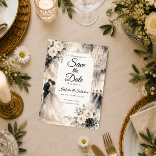 Luxurious Ballroom Romance Wedding Save The Date