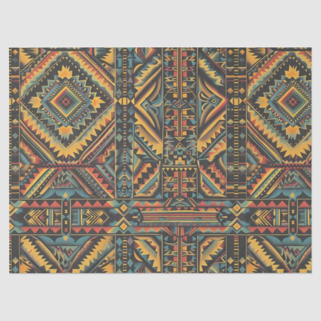 Luxurious Beige "Centuries-Old Geometric Elegance" Tissue Paper (Front)