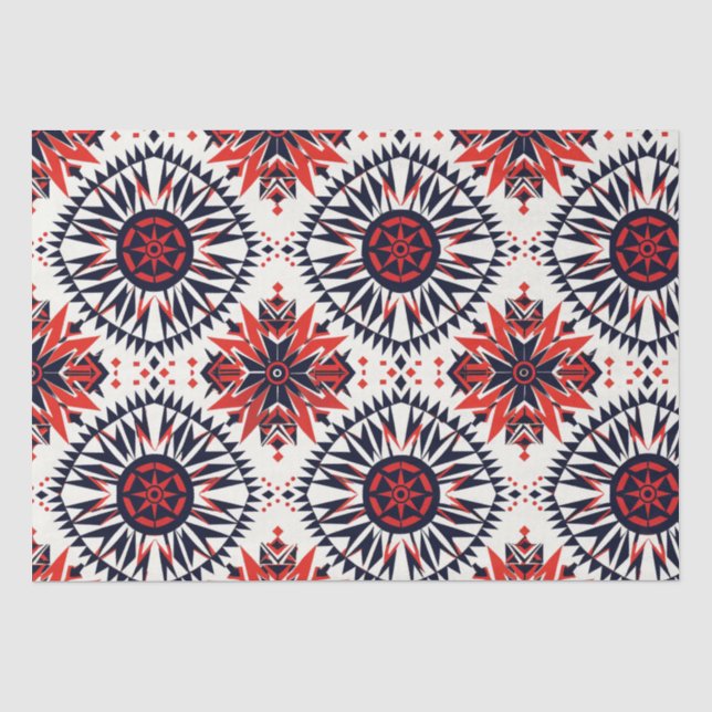 Luxurious Beige "Cosmic Interlock" Pattern Tissue  Paper (Front)