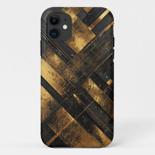 Luxurious Black and Gold Abstract Geometric Case-Mate iPhone Case