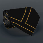 Luxurious Black and Gold Herringbone Neck Tie<br><div class="desc">Give the gift of 'wow' with this luxurious black and gold herringbone necktie. Its stunning geometric design in radiant gold on classic black guarantees immediate attention and admiration. An unforgettable present for birthdays,  graduations,  or any occasion celebrating success and impeccable style. Make a lasting impression.</div>