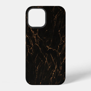 Luxurious Black Marble: Elegant Texture iPhone 12 Case