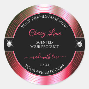 Luxurious Black Red Green Brilliants Product Label