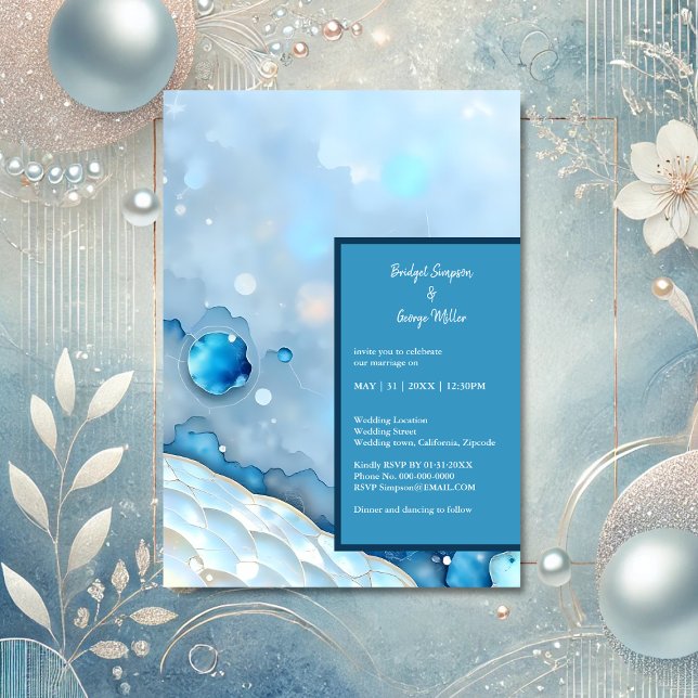 Luxurious Blue Watercolor Abstract Pearlescent (Creator Uploaded)