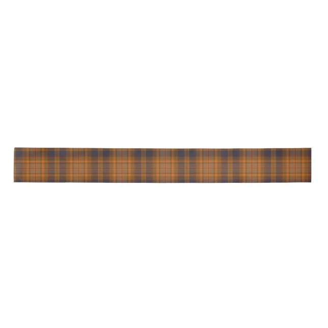 Luxurious Brown Plaid Christmas Satin Ribbon (Front)