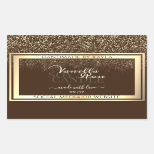 Luxurious Brown Product Packaging Label Gold Frame